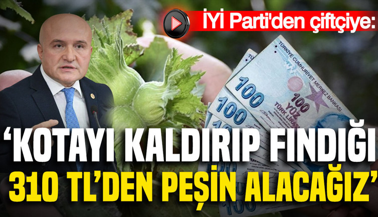 İYİ Parti’den çiftçiye: 'Kotayı kaldırıp fındığı 310 TL’den peşin alacağız'