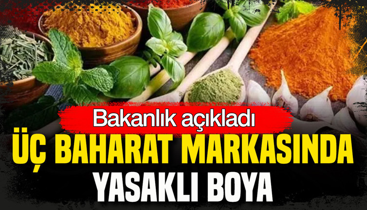 Bakanlık açıkladı: Üç baharat markasında yasaklı boya