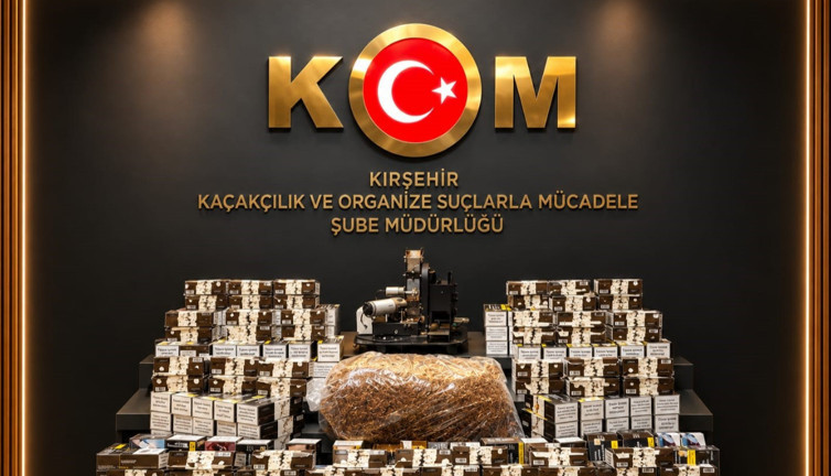 Kırşehir’de kaçak tütün operasyonu: Binlerce makaron ele geçirildi