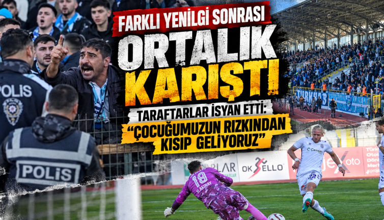 2. Lig maçında ağır yenilgi sonrası ortalık karıştı: Taraftar isyan etti