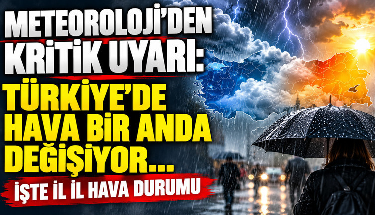 Meteoroloji uyardı: Hava bir anda değişiyor... İşte il il hava durumu (8 Ekim 2026)