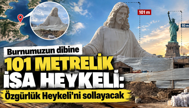 Burnumuzun dibine 101 metrelik İsa heykeli: Özgürlük Heykeli'ni sollayacak