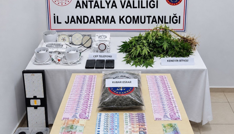 Evini uyuşturucu serasına çevirdi: Jandarma baskınında ortaya çıktı