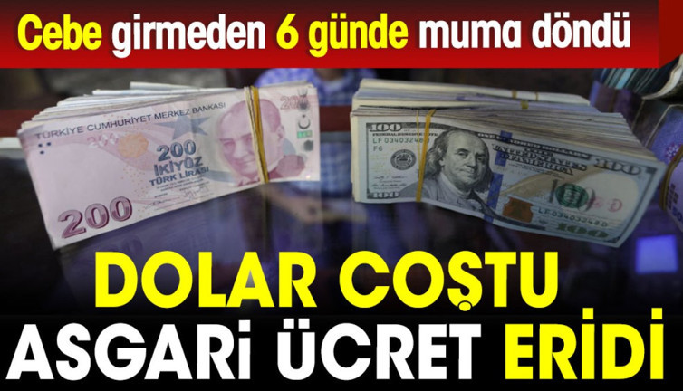 Dolar coştu asgari ücret eridi. Cebe girmeden 6 günde muma döndü