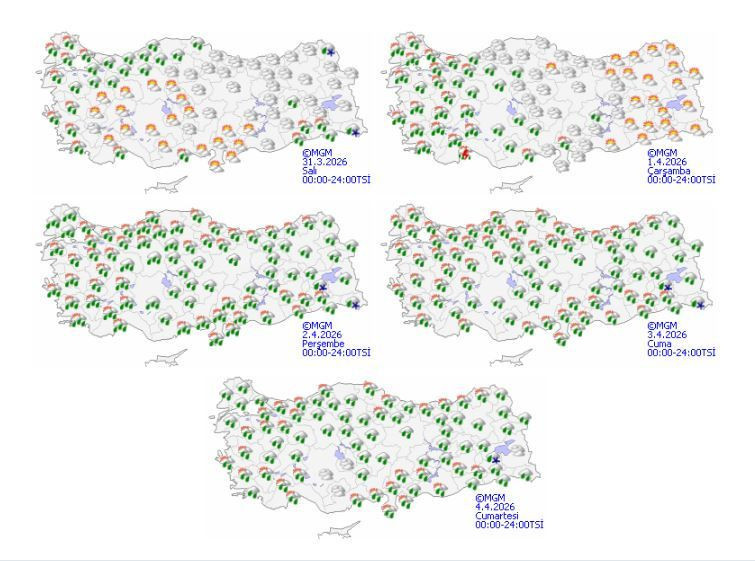Meteoroloji’den 3 günlük kritik uyarı: Şiddetli sağanak ve fırtına hangi illeri vuracak? - Resim: 6