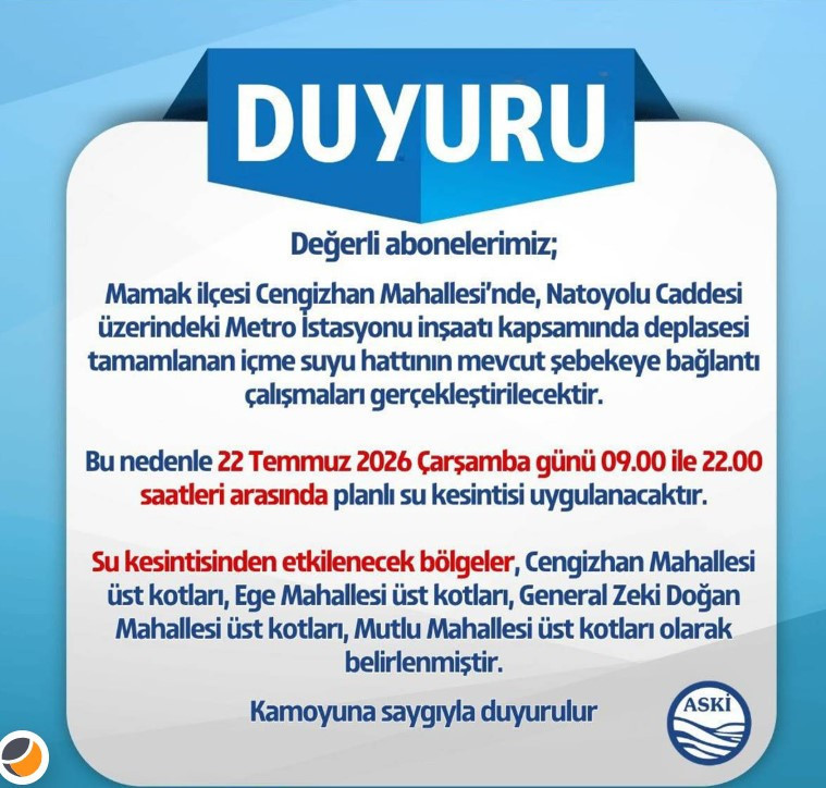 Ankara'da 4 mahallede 13 saatlik su kesintisi: ASKİ tarih ve saat verdi - Resim : 1