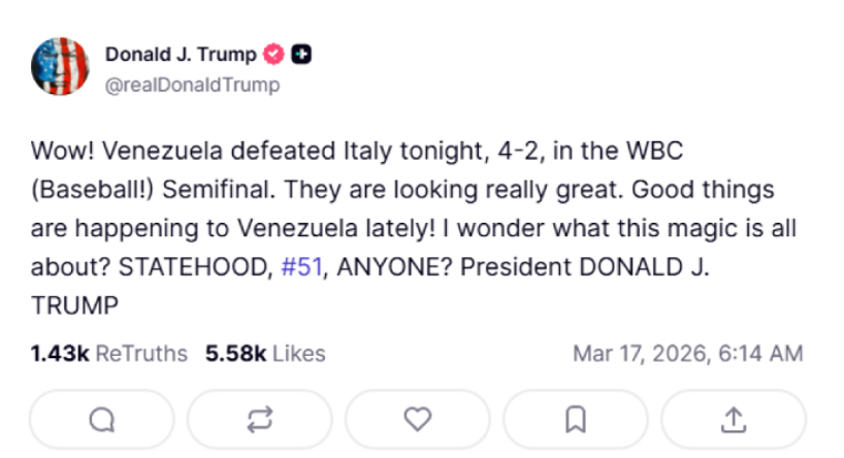 Trump&rsquo;tan haydut&ccedil;a paylaşım: 51&rsquo;inci eyalet olmak isteyen var mı? - Resim : 2