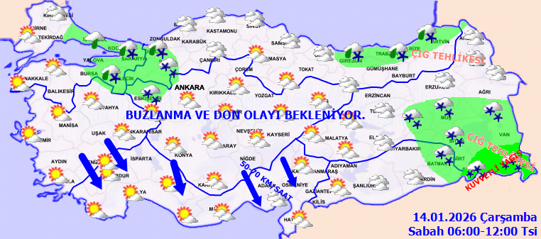 Kar yağışı şiddetli geliyor: 9 ile sarı kodlu uyarı - Resim : 1