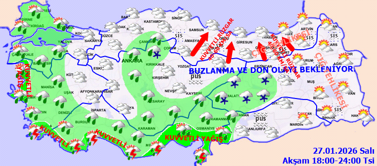 Meteoroloji uyardı: Kuvvetli yağış, fırtına ve çığ tehlikesi kapıda - Resim : 5