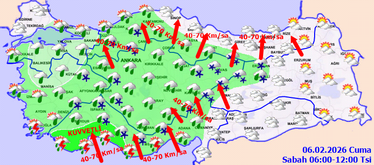 Meteoroloji'den 20 il için fırtına ve sağanak uyarısı - Resim : 1