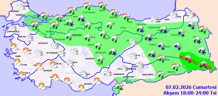 Meteoroloji’den çok kuvvetli sağanak ve kar yağışı uyarısı: 17 ilde etkili olacak - Resim : 3