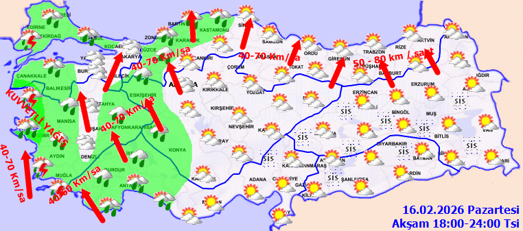 Meteoroloji açıkladı: Kuvvetli rüzgar, toz taşınımı ve çığ tehlikesine dikkat - Resim : 1