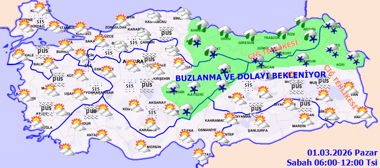 MGM uyardı: Kar yağışı, don ve çığ tehlikesi… Batıda sıcaklık artıyor - Resim : 1