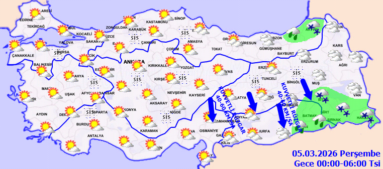 Meteoroloji tek tek uyardı: Sağanak, kar ve kuvvetli rüzgar alarmı (4 Mart Çarşamba) - Resim : 1