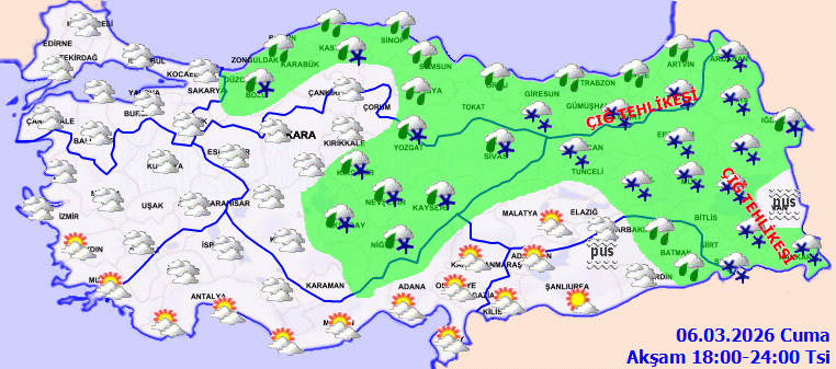 Meteoroloji açıkladı: Türkiye yağışlara teslim (6 Mart Cuma) - Resim : 4