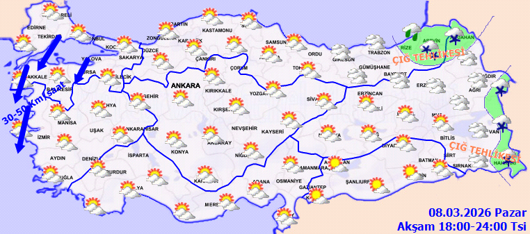 Meteoroloji&rsquo;den iki b&ouml;lgeye kuvvetli r&uuml;zgar uyarısı - Resim : 3