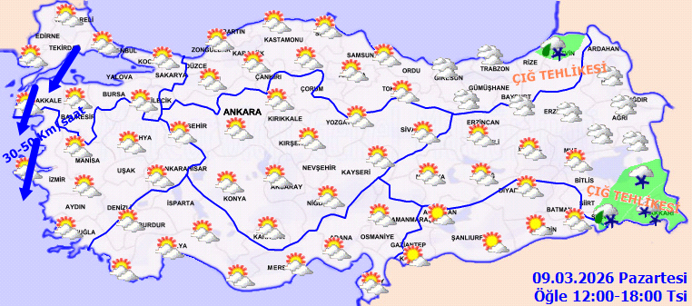 Meteoroloji'den kar ve fırtına uyarısı: Soğuklar geri döndü - Resim : 2