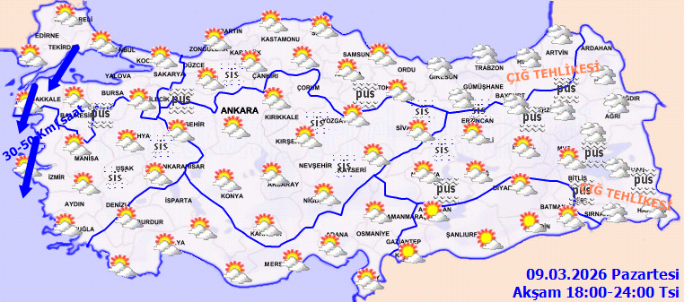 Meteoroloji'den kar ve fırtına uyarısı: Soğuklar geri döndü - Resim : 3