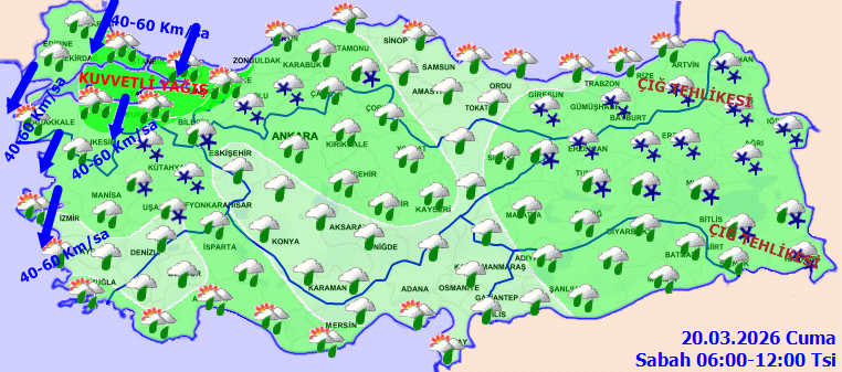 Meteoroloji saat vererek uyardı: Şakır şakır yağacak... Bu illerde kar ve sağnak yağışa dikkat - Resim: 1