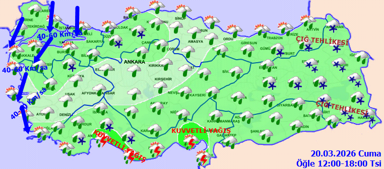 Meteoroloji saat vererek uyardı: Şakır şakır yağacak... Bu illerde kar ve sağnak yağışa dikkat - Resim: 2