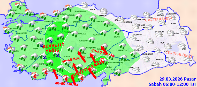 Meteoroloji'den kritik uyarı: Sağanak, kar ve fırtına aynı anda geliyor - Resim : 1