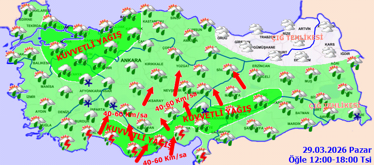 Meteoroloji'den kritik uyarı: Sağanak, kar ve fırtına aynı anda geliyor - Resim : 2