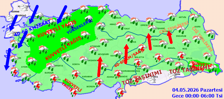 Meteoroloji saat vererek uyardı: Çok şiddetli sağanak ve kar geliyor - Resim: 4