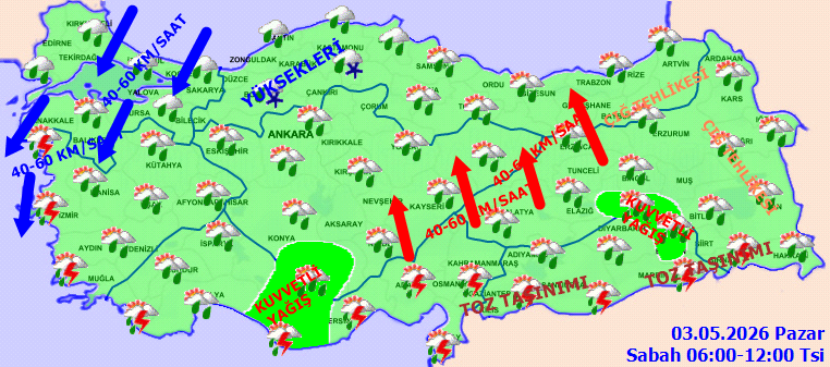 Meteoroloji saat vererek uyardı: Çok şiddetli sağanak ve kar geliyor - Resim: 1