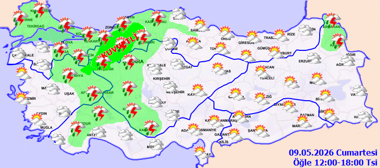 Meteoroloji hafta sonu plan yapanları uyardı: Bu bölgelere gök gürültülü sağanak geliyor - Resim: 2