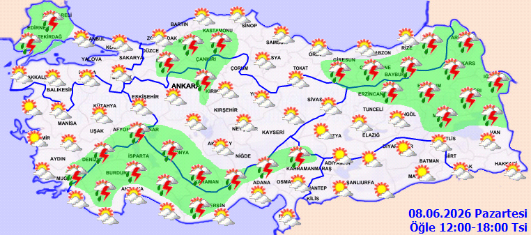 Meteoroloji il il açıkladı: Gök gürültülü sağanak yağış geliyor - Resim: 2