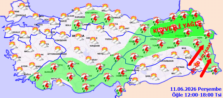 Meteoroloji il il saat vererek uyardı: 12'den sonra 33 ilde kuvvetli yağış bekleniyor - Resim: 2