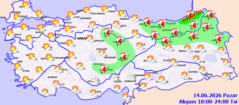 Meteoroloji il il alarm verdi: Çok kuvvetli sağanak yağış geliyor - Resim: 3