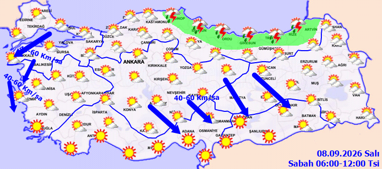 Meteoroloji'den 5 bölgeye kritik uyarı: Kuvvetli rüzgar 60 km hızla esecek - Resim : 1