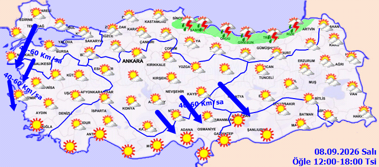 Meteoroloji'den 5 bölgeye kritik uyarı: Kuvvetli rüzgar 60 km hızla esecek - Resim : 2