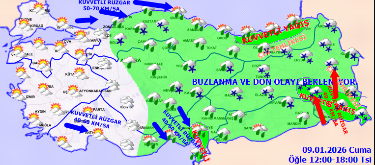 27 kente sarı kodlu uyarı: Buzlanma, kar ve çığ tehlikesi... İstanbul’a kar ne zaman gelecek? - Resim : 2