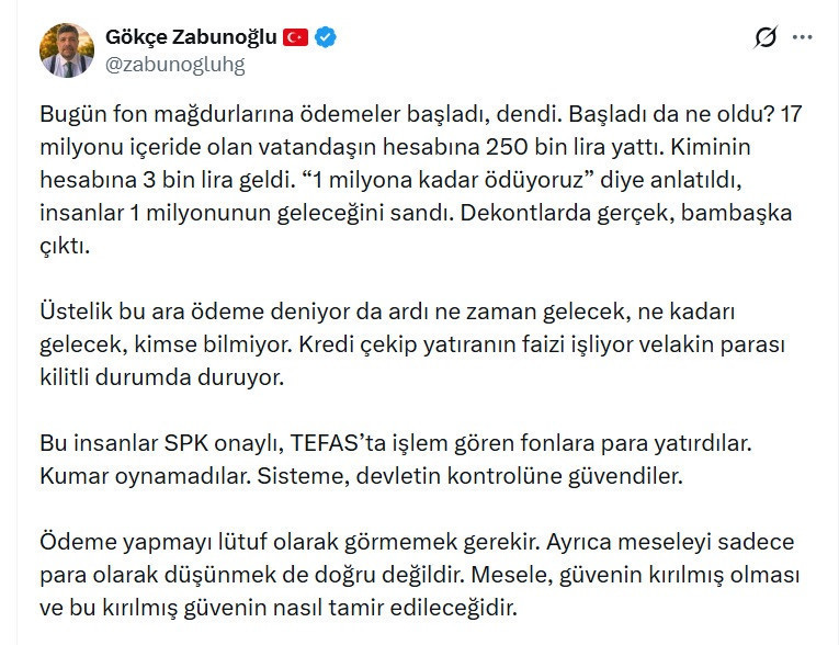 Fon mağdurlarına ödemeler başladı: '17 milyon lirası olana sadece 250 bin lira yatırıldı' iddiası - Resim : 2