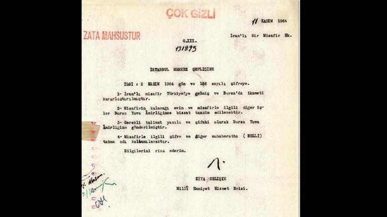 MİT arşivinden tarihi belge: Ayetullah Humeyni’nin Türkiye günlerine "çok gizli" ışık - Resim : 1