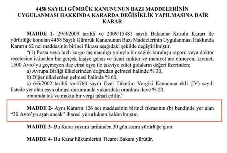 Yurt dışından gümrüksüz alışveriş dönemi sona erdi: Resmi Gazete’de yayınlandı - Resim : 1
