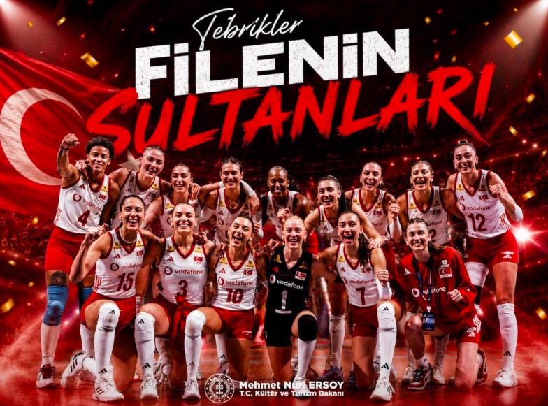 Bakan Ersoy'dan Filenin Sultanları'na tebrik: Milletimize gurur yaşattınız - Resim : 1