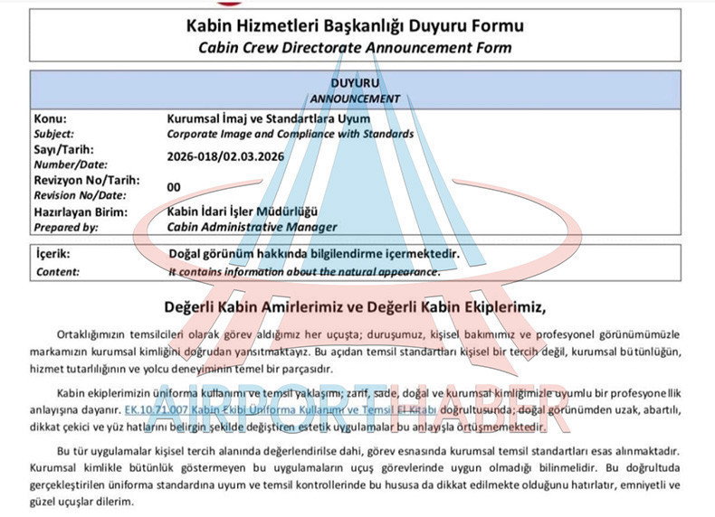 THY'den kabin ekibine estetik yasak: Botoks ve dolgu işlemleri yasaklandı - Resim : 1
