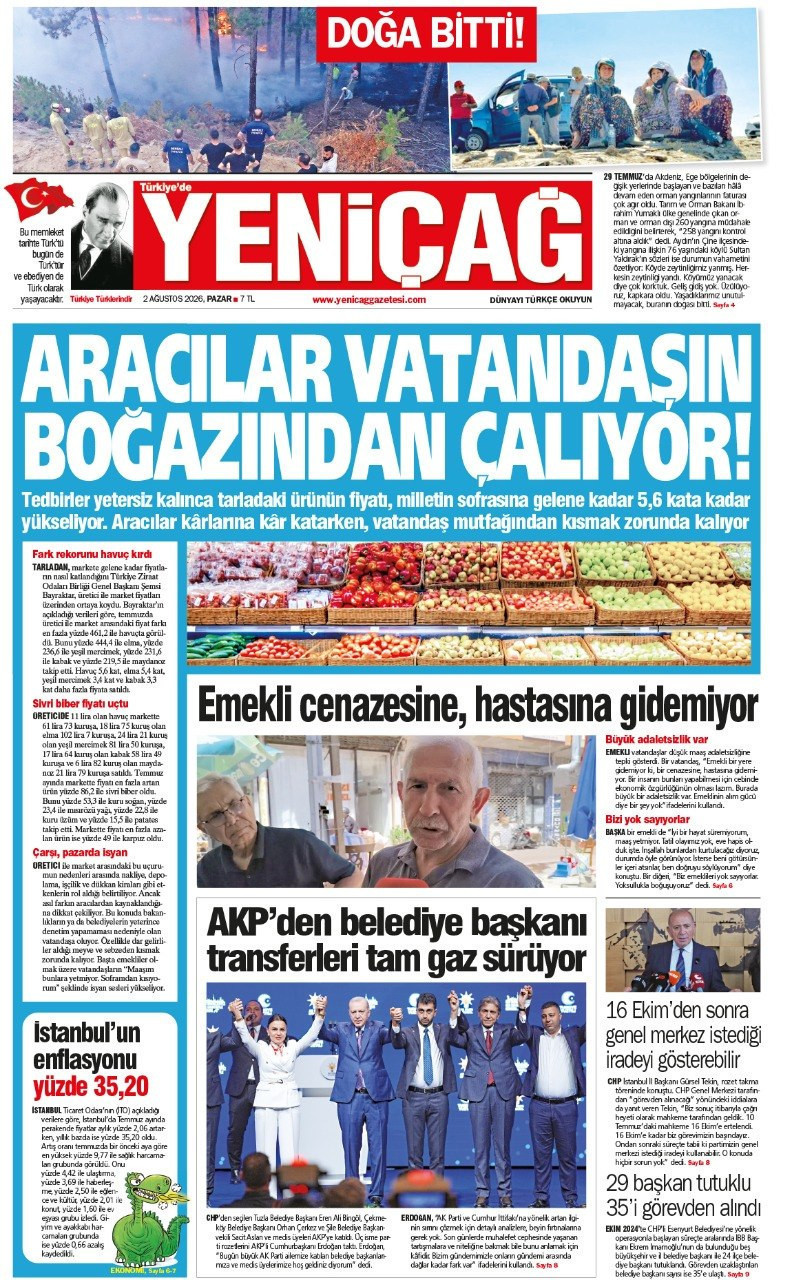 Yeniçağ Gazetesi: 'ARACILAR VATANDAŞIN BOĞAZINDAN ÇALIYOR' - Resim : 1