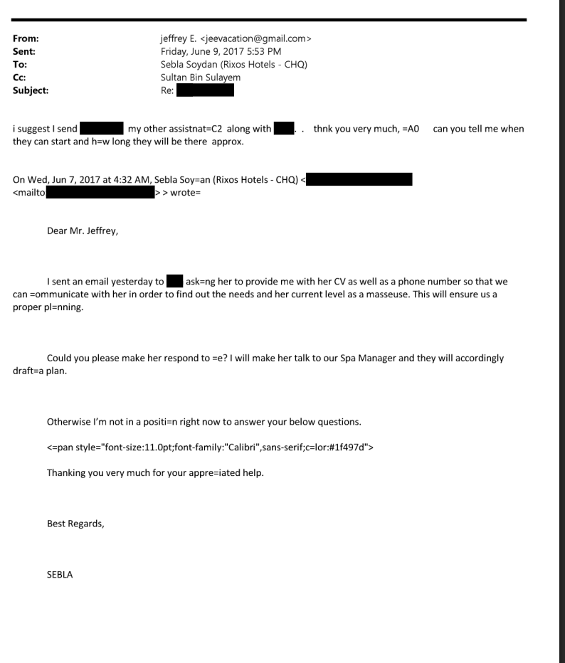 Epstein belgelerinde Türkiye detayı: Antalya'da masaj eğitimi - Resim : 3