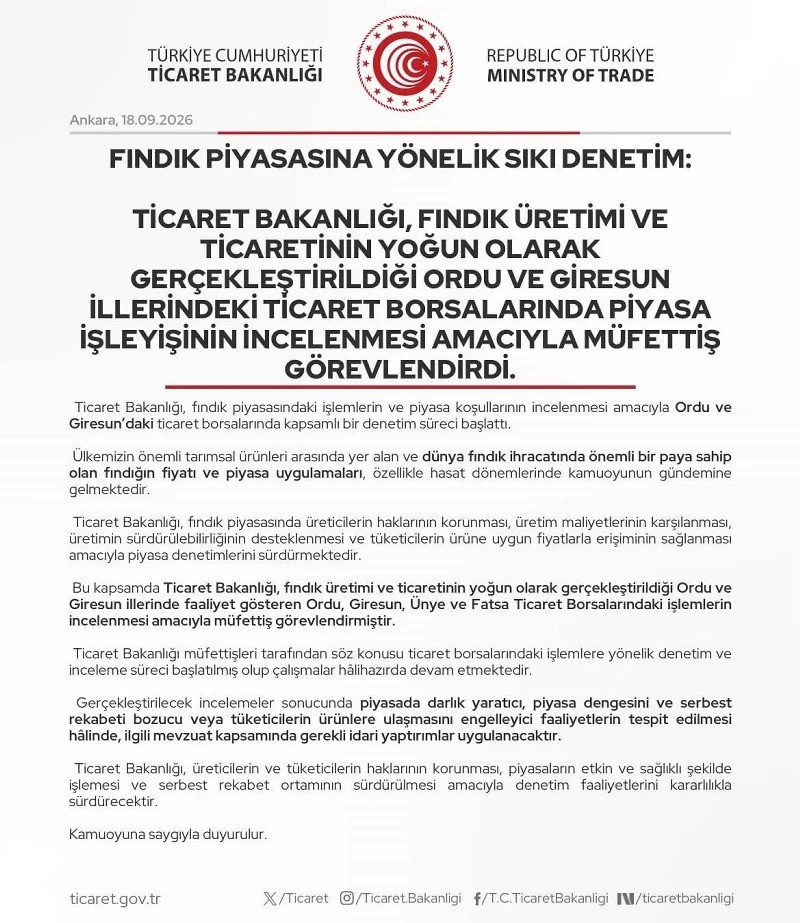 Ticaret Bakanlığı fındık piyasasını mercek altına aldı: Müfettişler görevlendirildi - Resim : 2