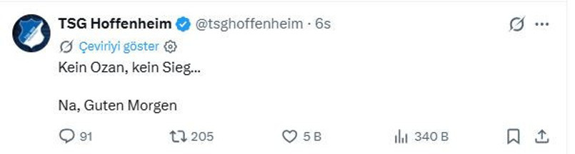 Milli takım yenilgisinin ardından Hoffenheim'dan Ozan Kabak paylaşımı gündem oldu - Resim : 2