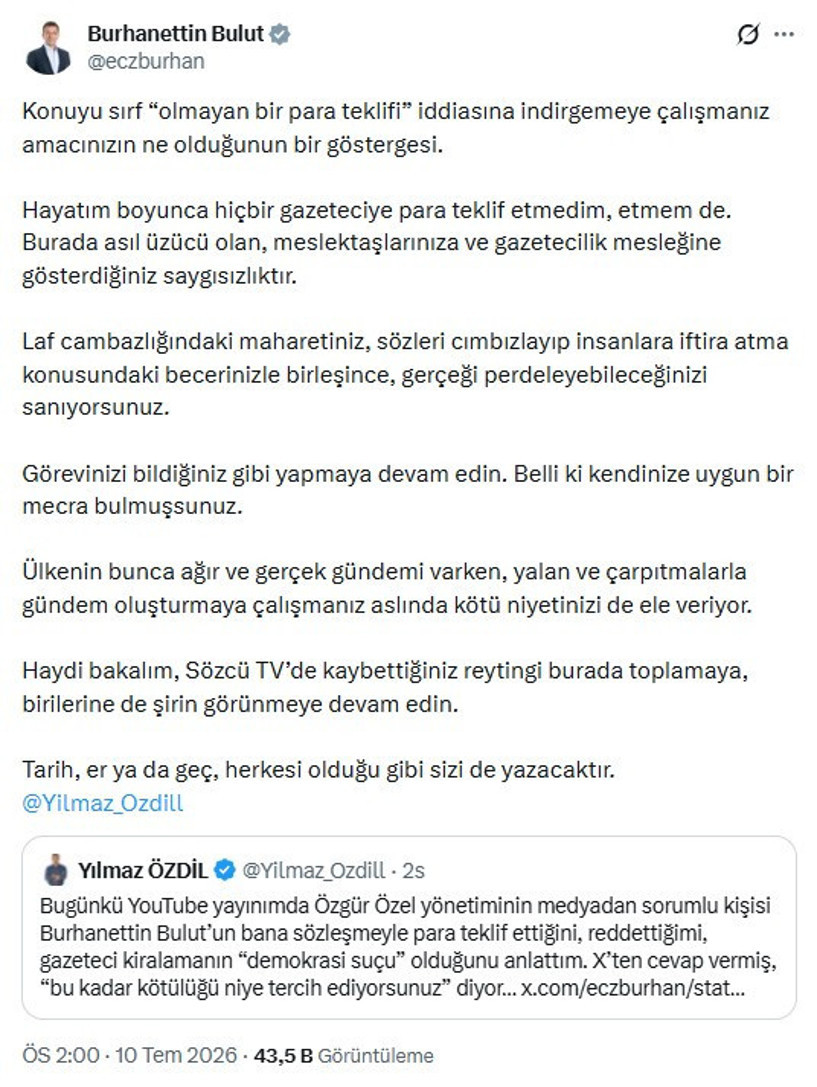 Yılmaz Özdil ve Burhanettin Bulut arasında 'kiralık gazeteci' tartışması - Resim : 3