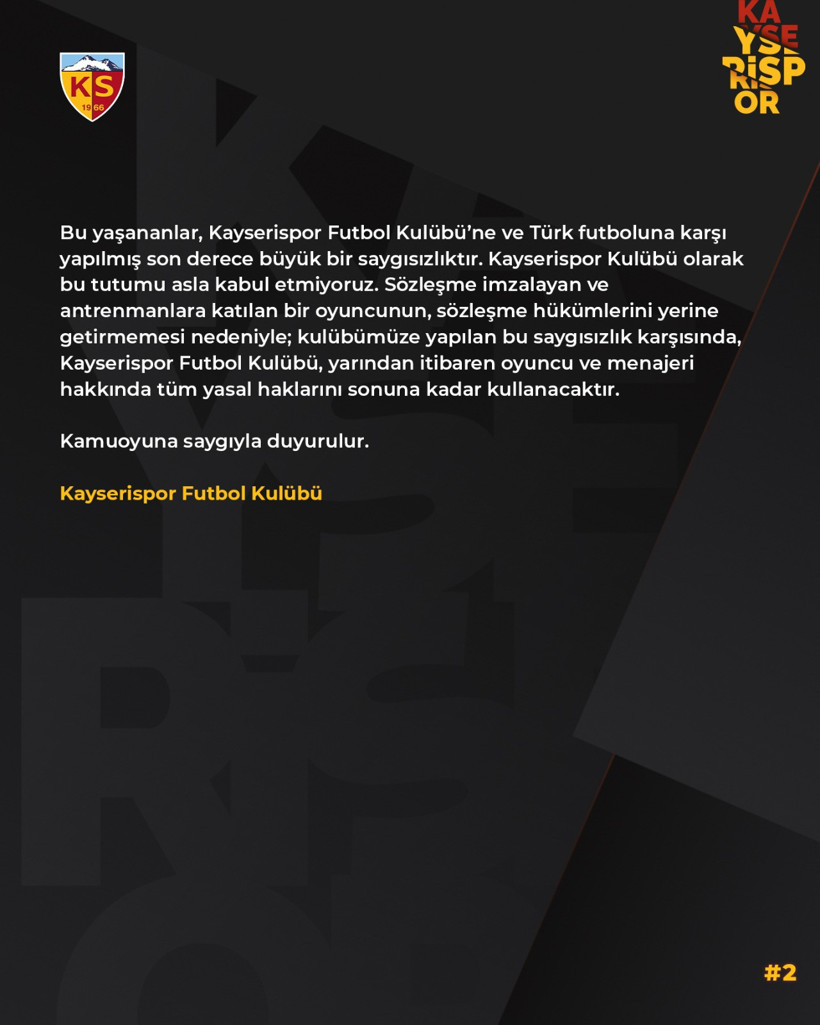 Kayserispor doğruladı: Ronael Pierre-Gabriel şehirden kaçtı - Resim : 3