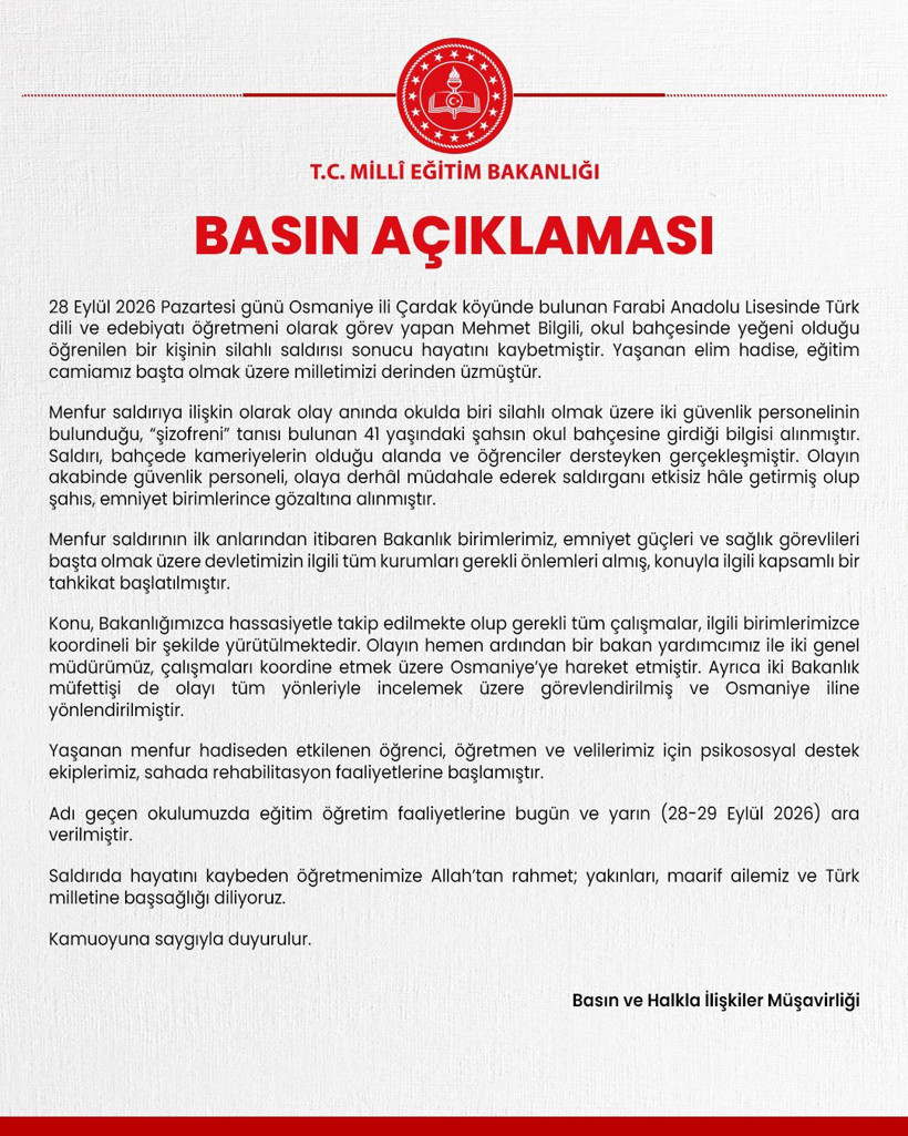Osmaniye’de okula silahlı saldırı: Eğitime ara verildi - Resim : 1