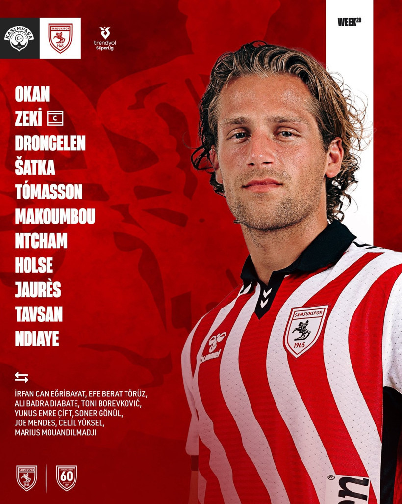 Kasımpaşa - Samsunspor maçında ilk 11'ler belli oldu - Resim : 2