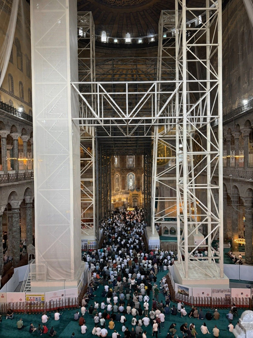 Ayasofya'da tarihi restorasyon: Çelik platform - Resim: 18