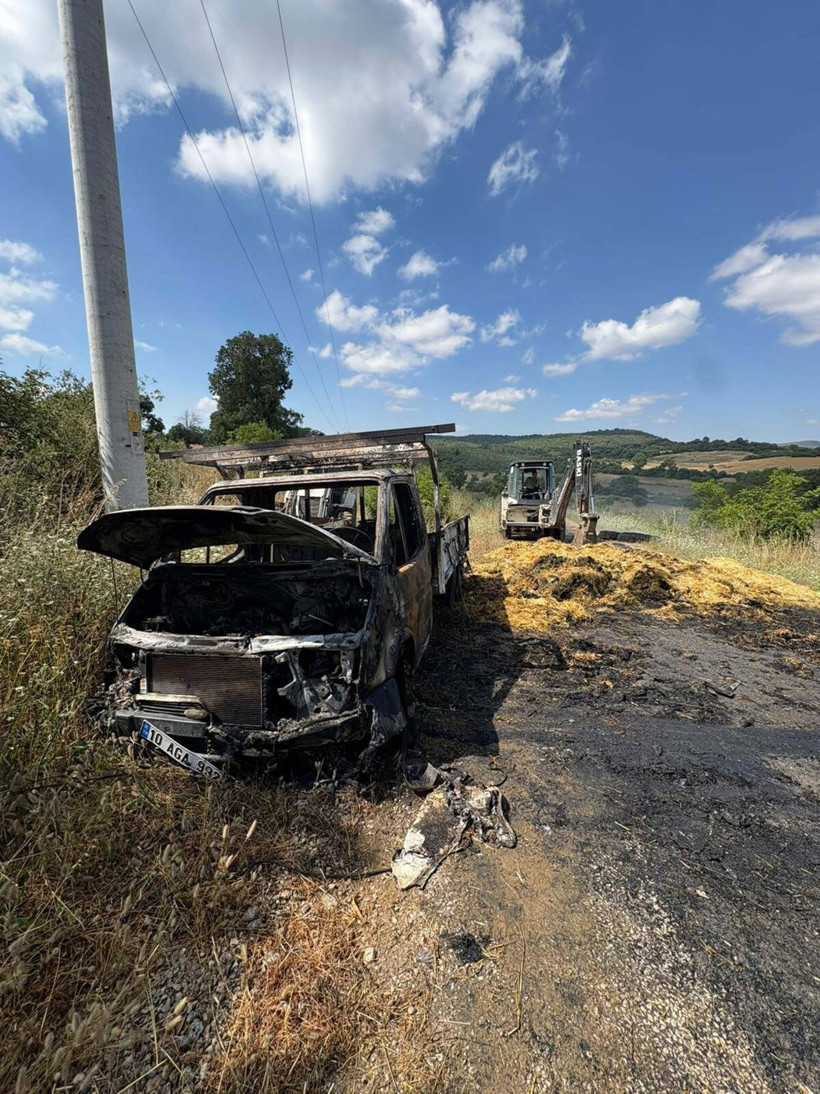 Saman balyaları bomba gibi patladı: Alevler ormana sirayet etti - Resim : 2